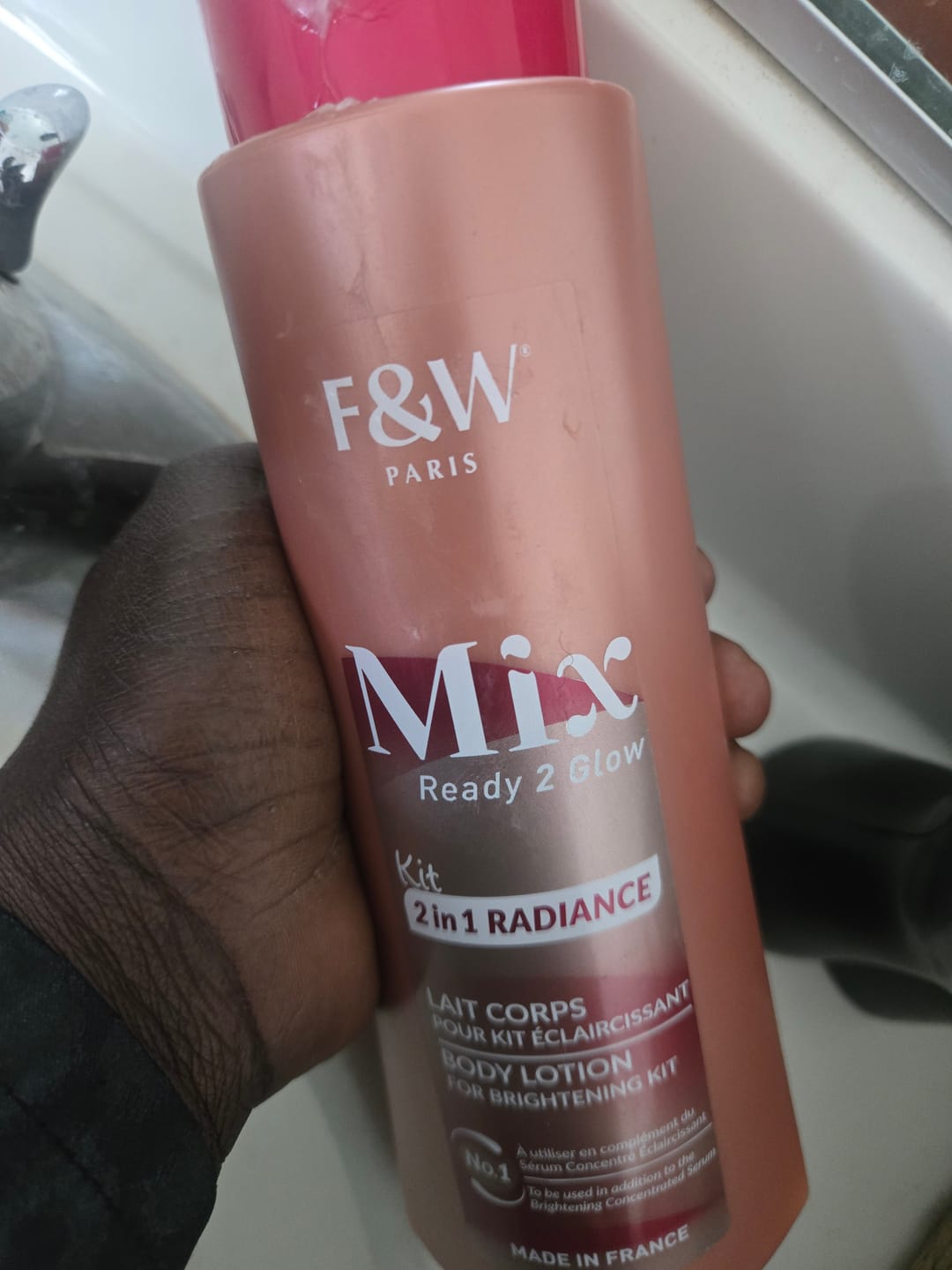 Customer photo review of Mix Brightening Body Lotion And Serum Kit