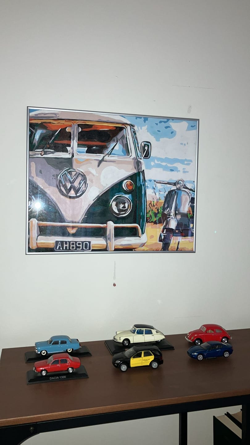 Customer photo review of Old Bus and Scooter | Paint by Numbers