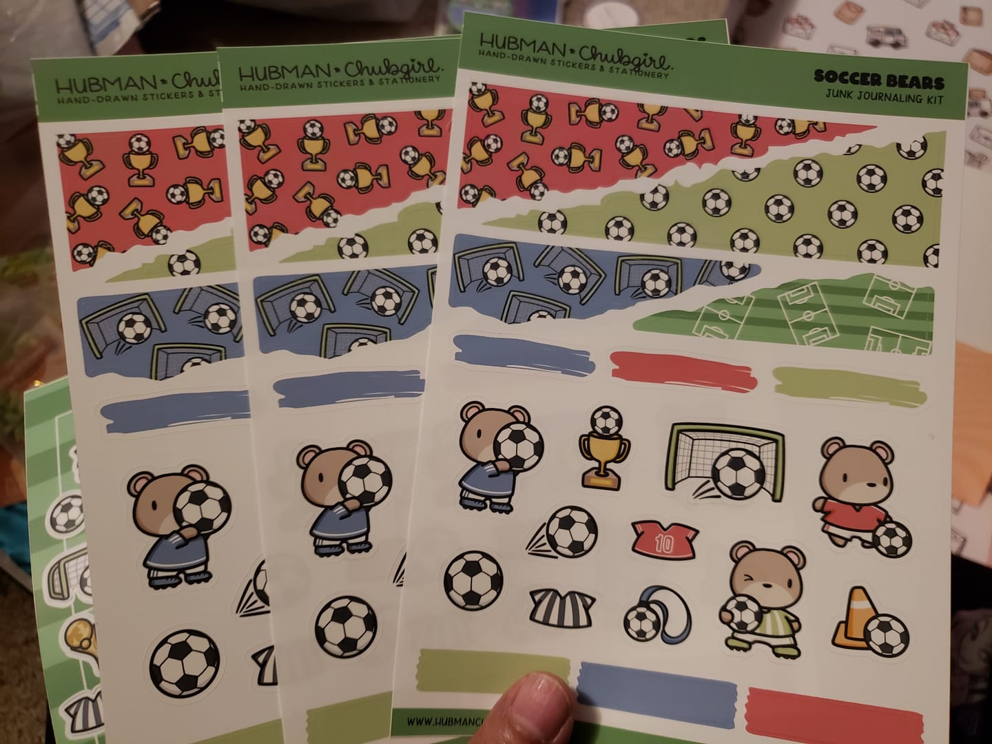 Customer photo review of Soccer Bears Junk Journaling Kit