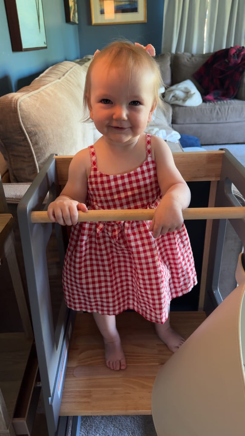 Customer photo review of HARPPA Nordo | Toddler Kitchen Tower with Safety Net