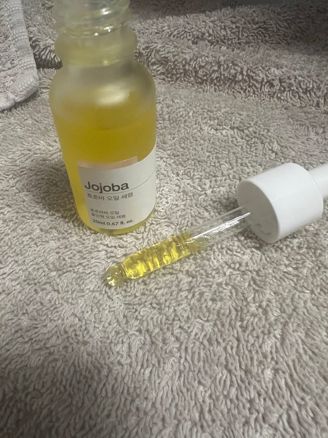 Customer photo review of The Potions Jojoba oil serum (20ml) - Minsker porer, gir glød og beroliger