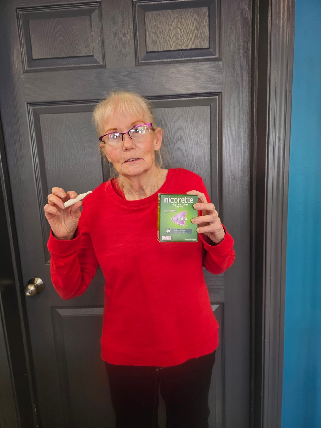 Customer photo review of Nicorette Inhalator 15mg 36 Cartridges