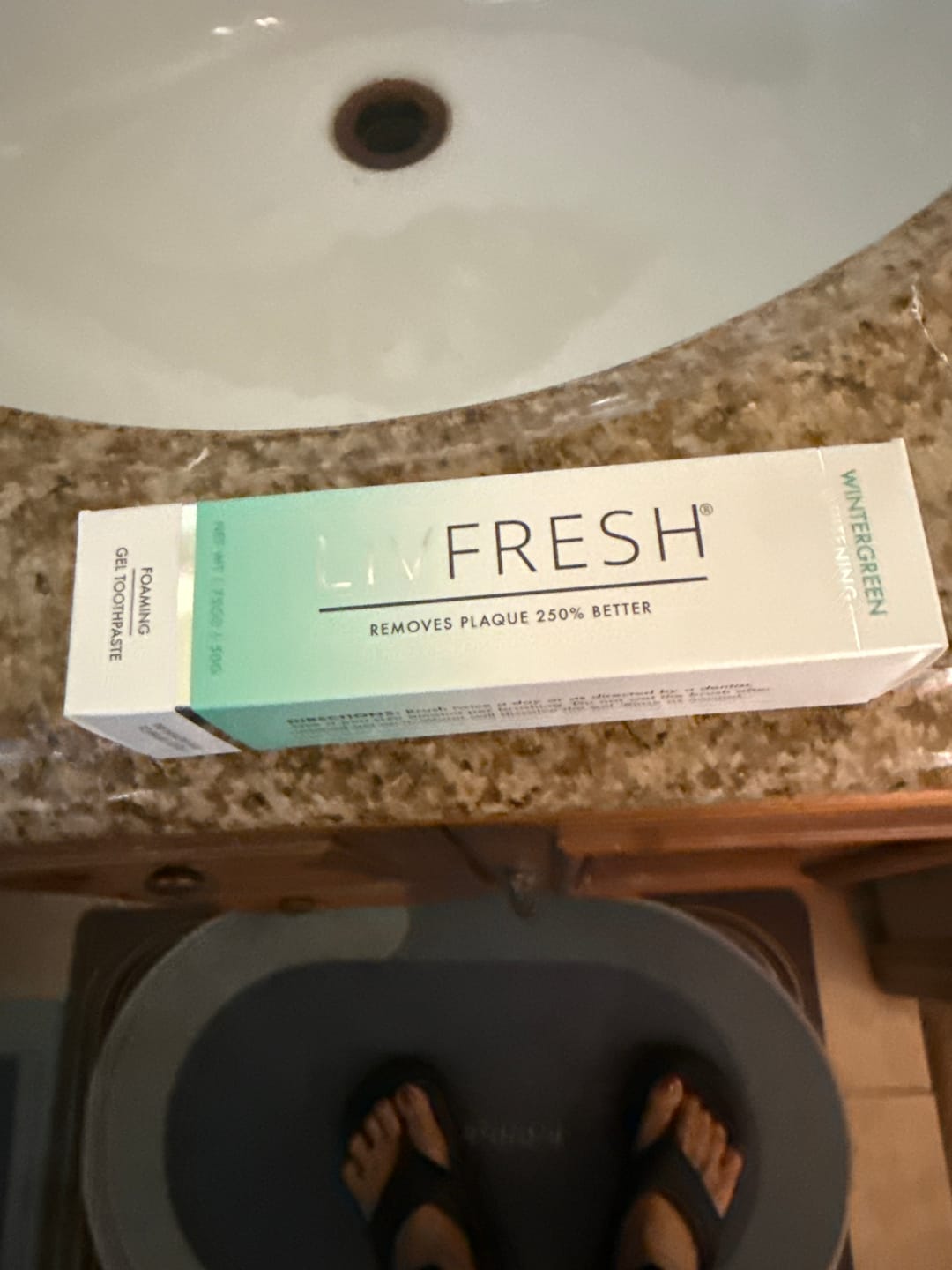 Customer photo review of LIVFRESH Wintergreen Gel Toothpaste