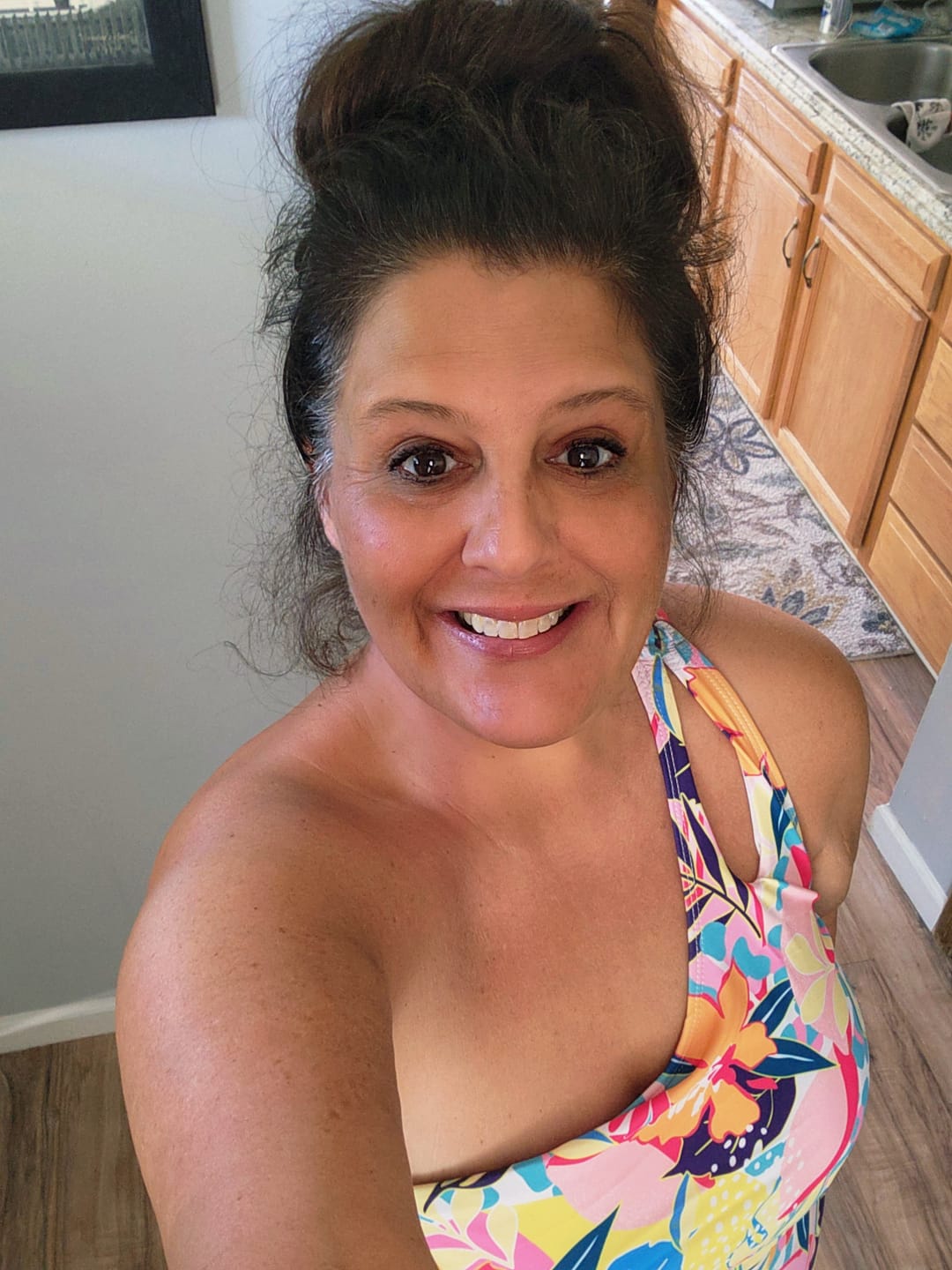 Customer photo review of EMOSWIM - One Shoulder One Piece Swimsuit for Women Tummy Control Bathing Suits