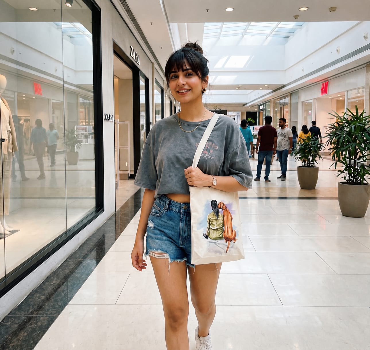 Customer photo review of Forever Friend Canvas Tote Bag with Zipper