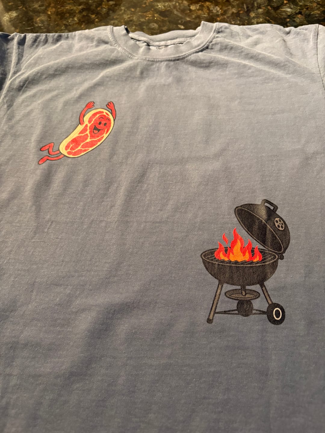 Customer photo review of Steak Dive — Premium Tee