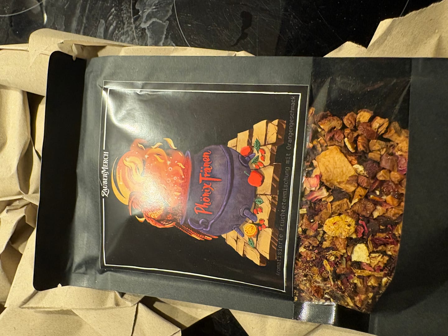 Customer photo review of Phönix Tränen – Zaubertrank Früchtetee Orange Zitrus