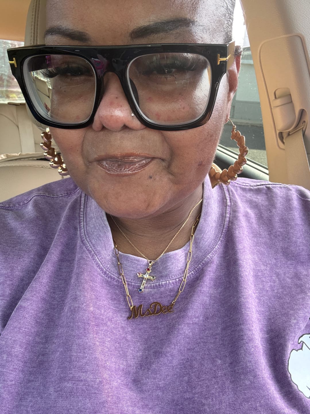 Customer photo review of Custom Name Necklace w/ Paper Clip Chain