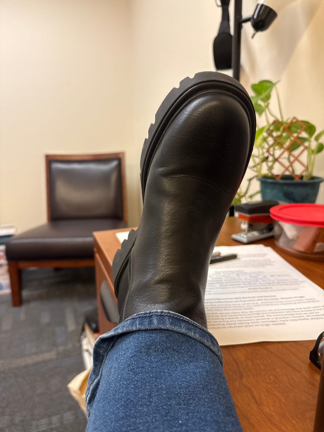 Customer photo review of Cameo Ankle Boots