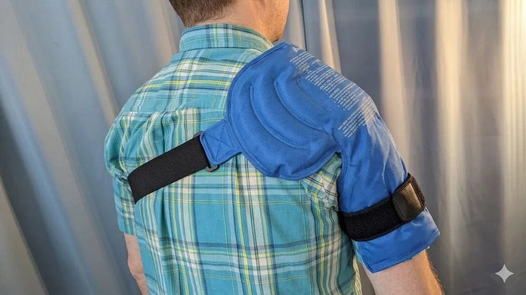 Customer photo review of Shoulder Ice Pack Support Brace
