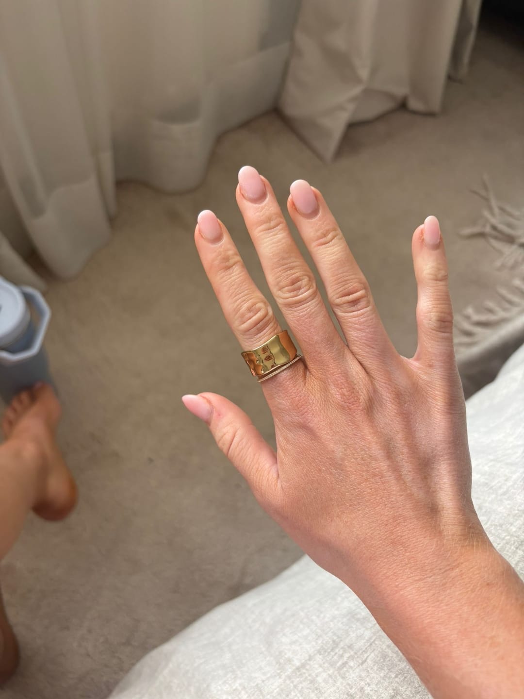 Customer photo review of Textured Band Ring
