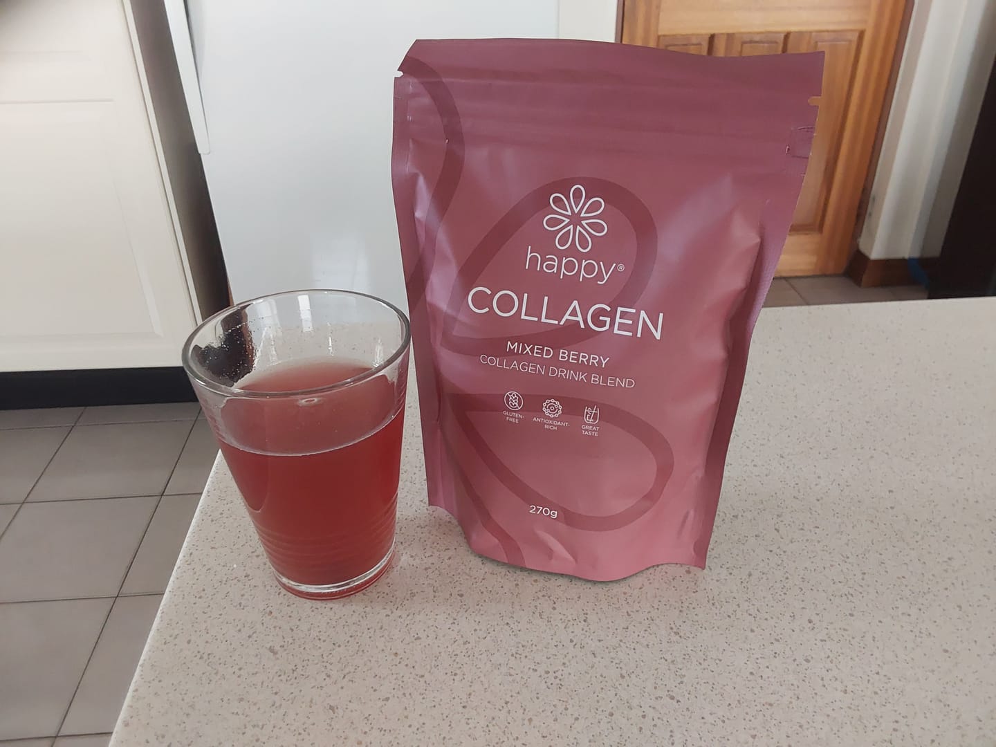 Customer photo review of Prebiotic Collagen Supplement - Happy Collagen
