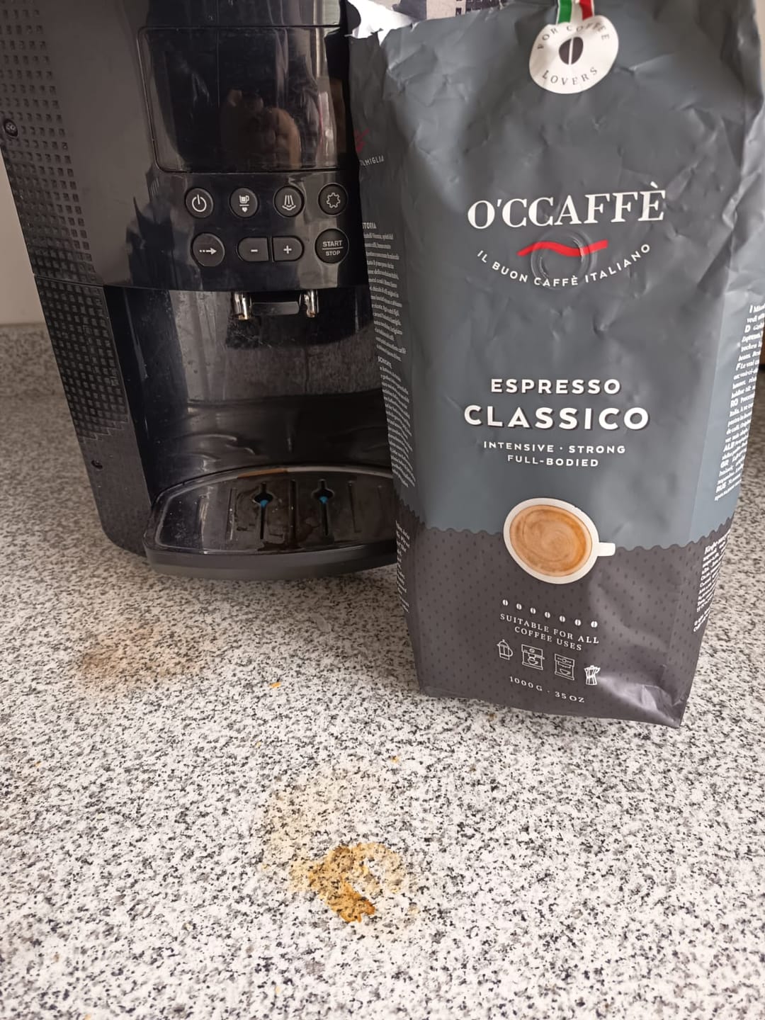 Customer photo review of Occaffe Grano Espresso Classico Intenso 1kg