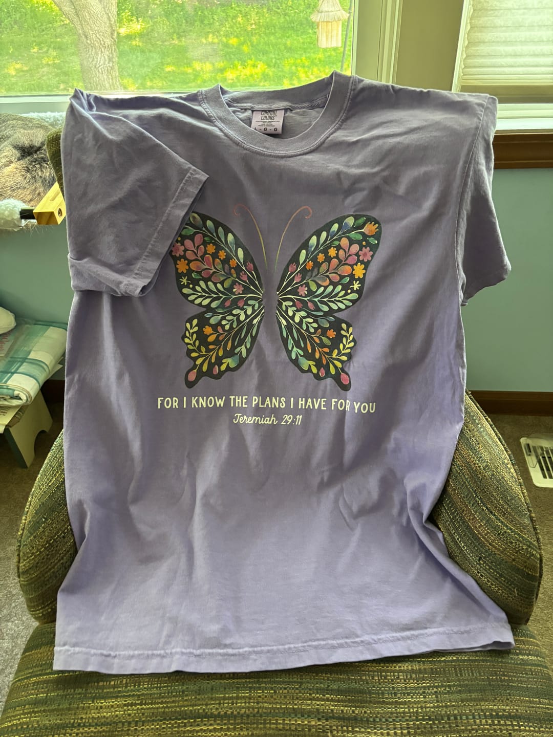 Customer photo review of Faith Butterfly T-Shirt
