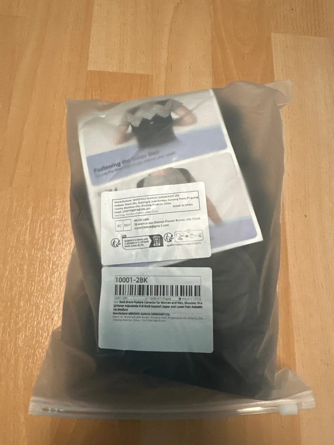 Customer photo review of Corrector De Postura Vitalik.