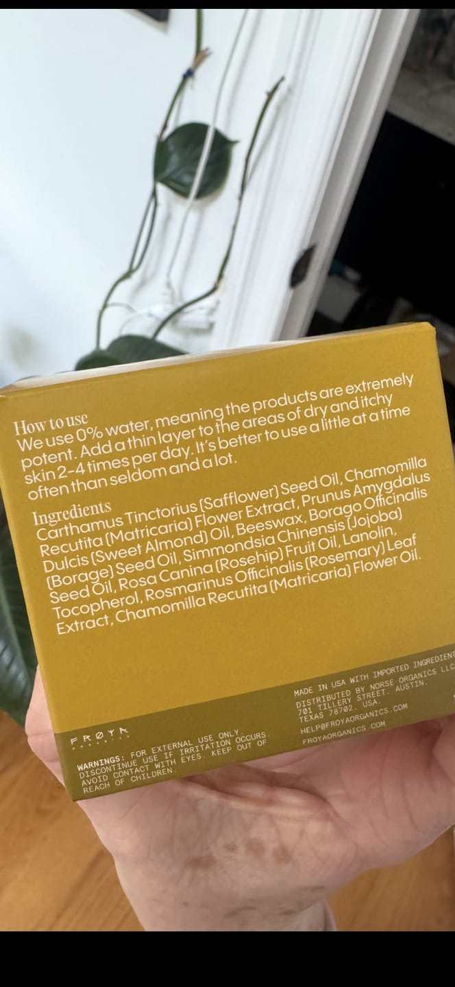 Customer photo review of Ultra-Fast Relief Balm for Dry, Itchy Skin – For Body & Face