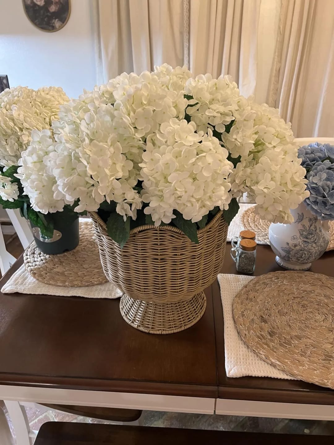 Customer photo review of Artificial Outdoor Hydrangea Flowers - UV resistant, Waterproof, Windproof