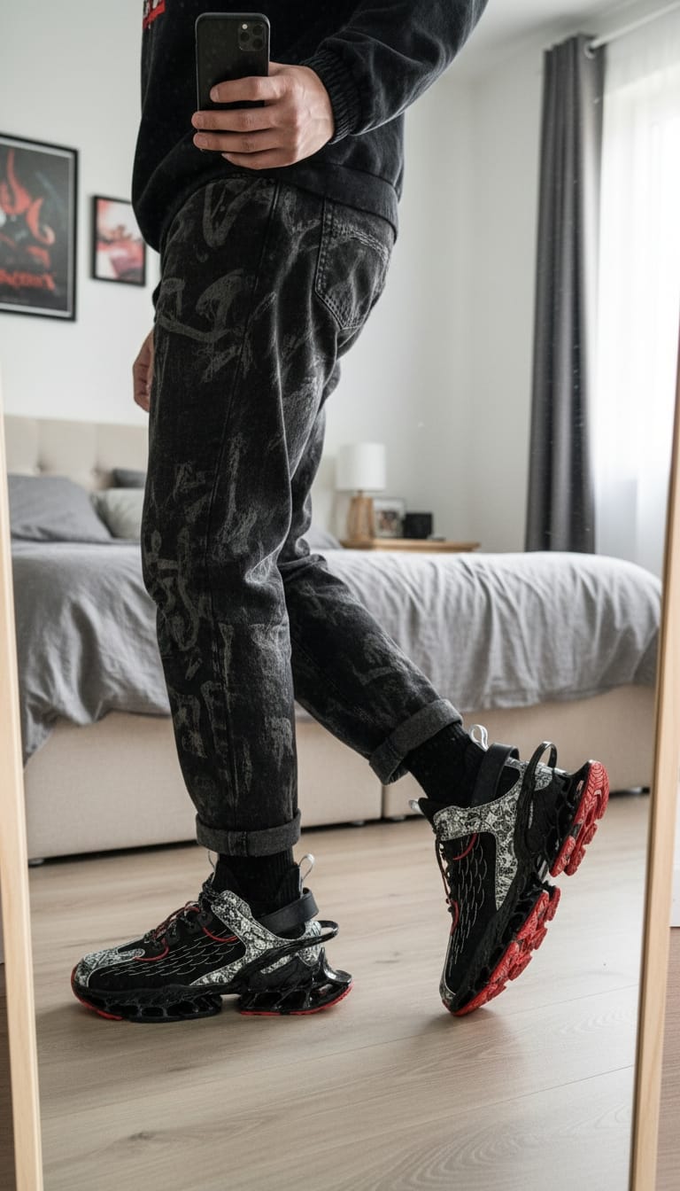 Customer photo review of StepVoid™ — RiftRunner Obsidian Red