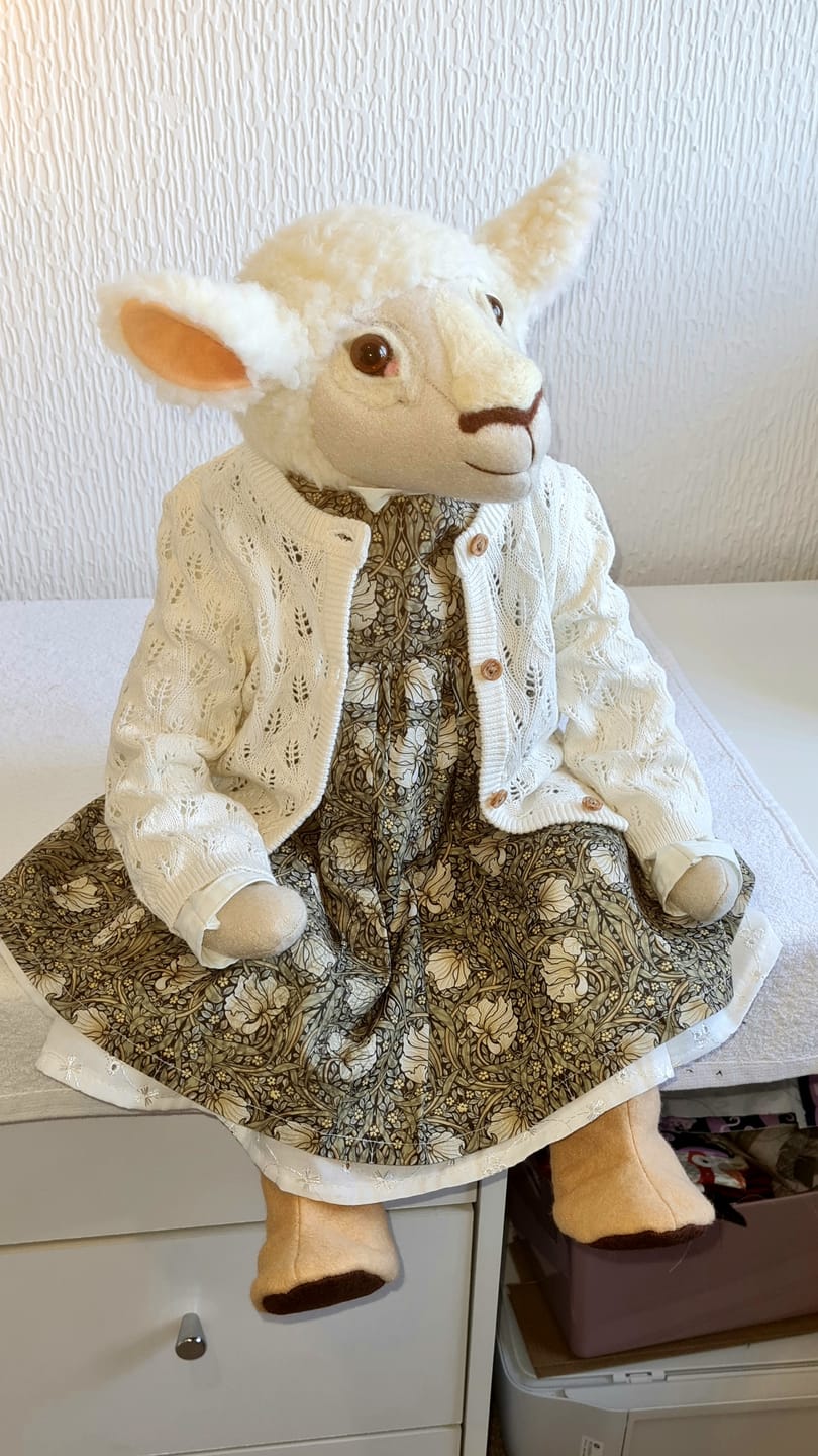 Customer photo review of "Darling"  Sheep  PDF Pattern  Approx 32cm Seated
