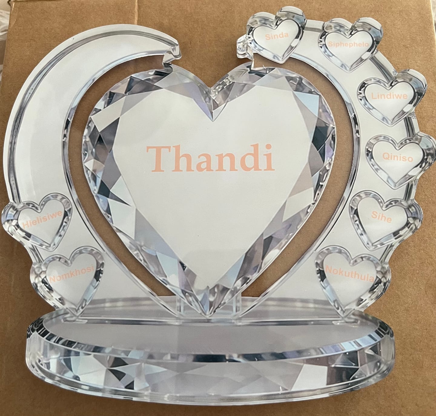 Customer photo review of Personalized Heart-Shaped Plaque With Name, Gift For Grandma Or Mom