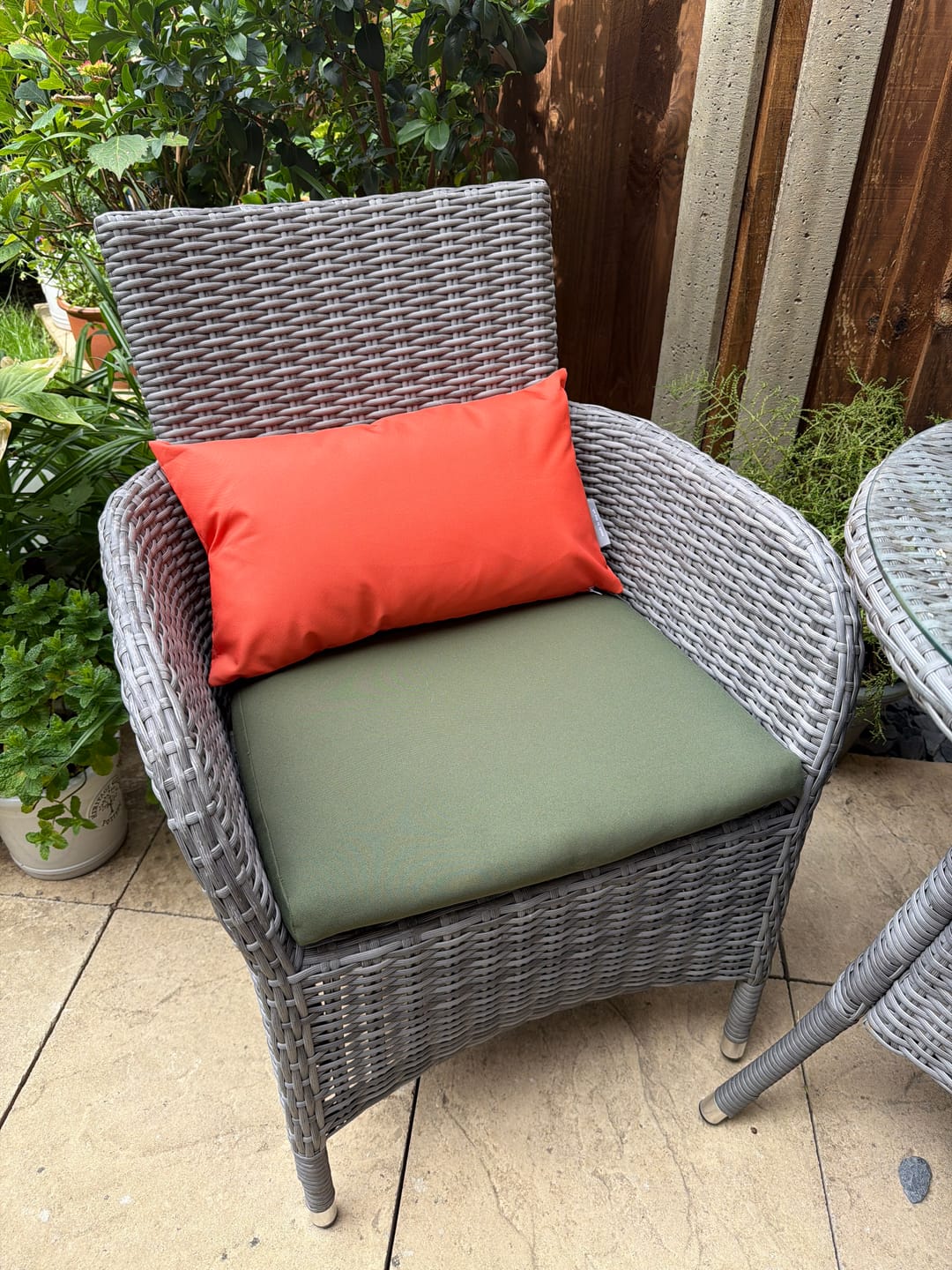 Customer photo review of Outdoor Garden Waterproof Rectangle Cushion - Signature Colours
