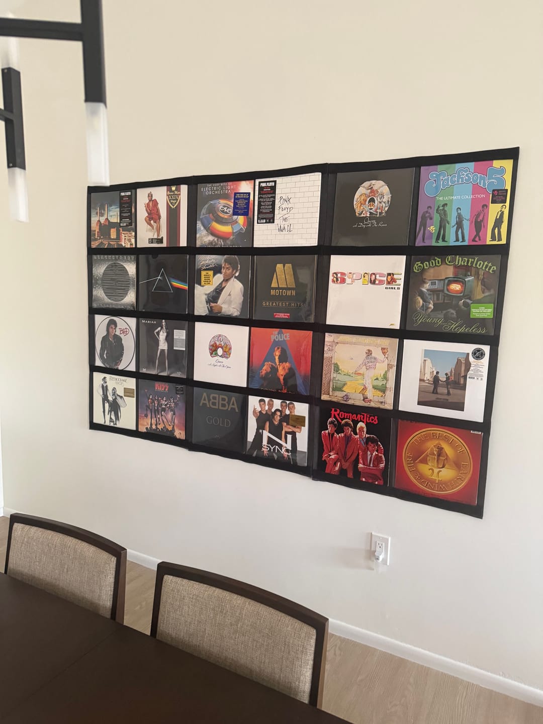 Customer photo review of 12" Vinyl Record Display Frame - LP Wall Storage