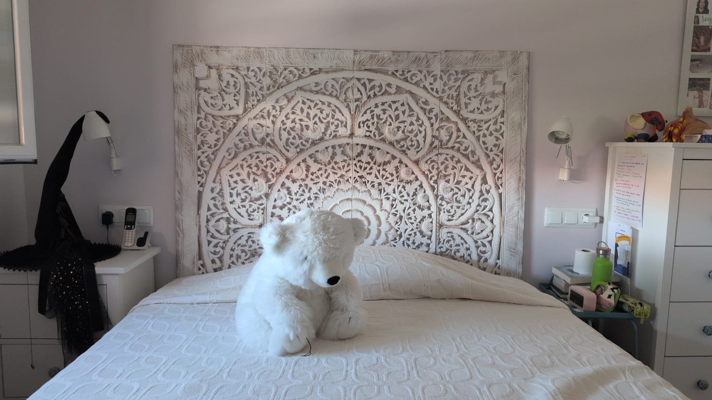 Customer photo review of Tête de Lit Mandala Vintage Blanc - Queen Size 150 cm