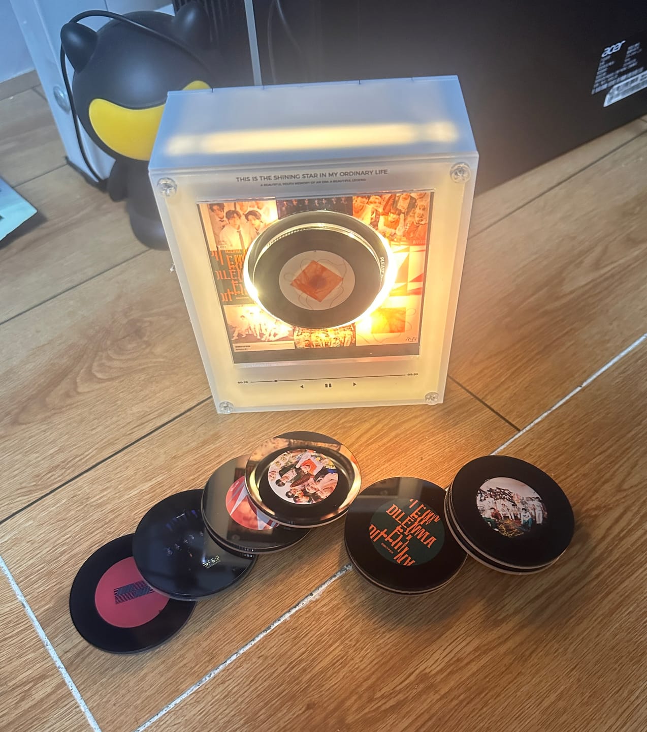 Customer photo review of TapTunely Music Memory Box — 9 Mini Discs