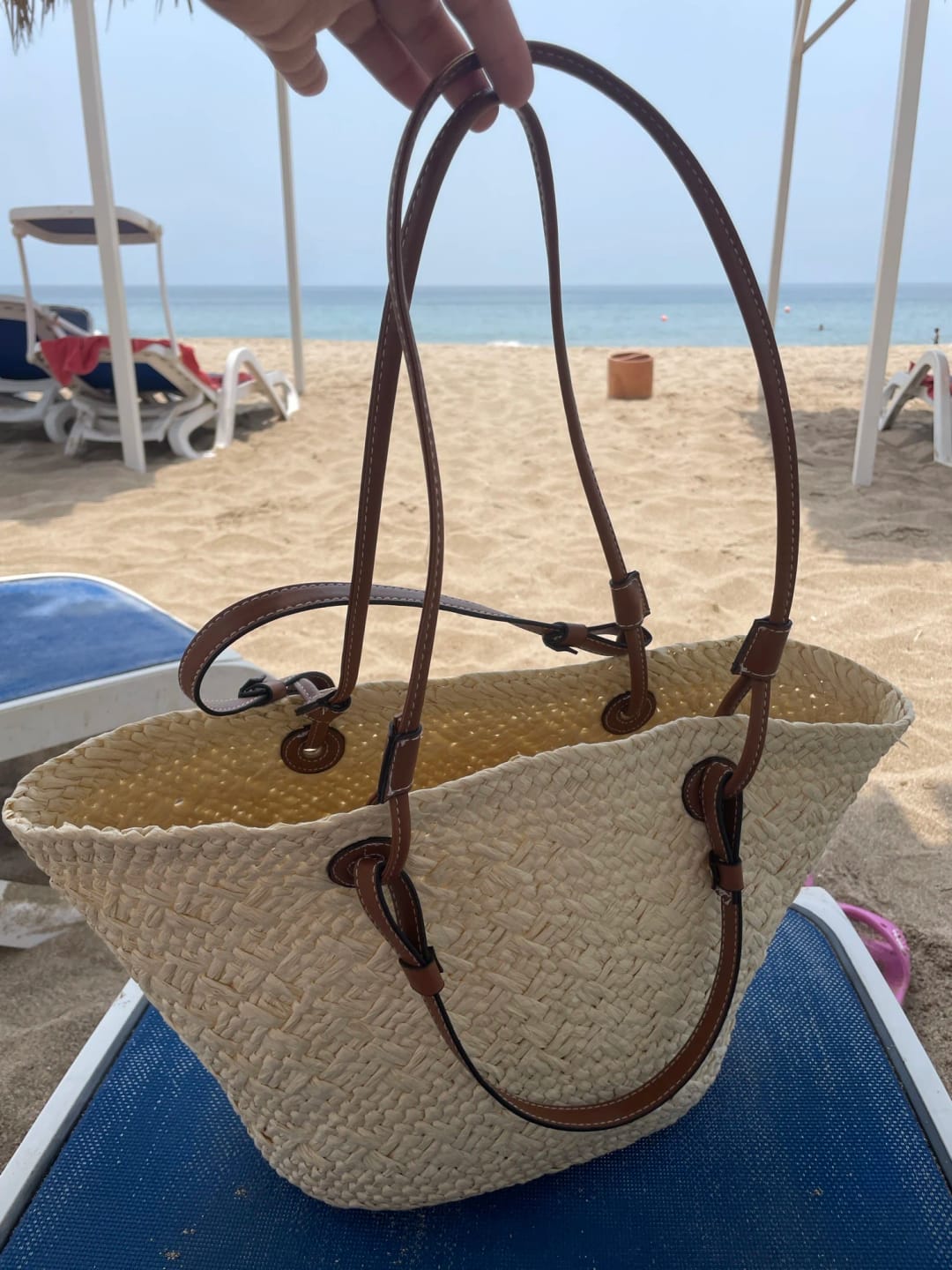 Customer photo review of Margot Woven Summer Tote