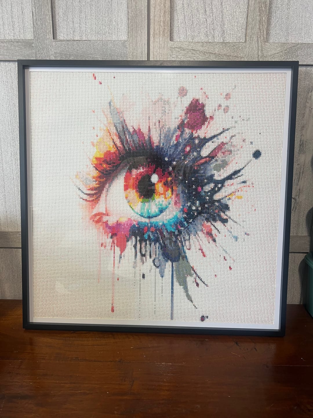 Customer photo review of Abstract Eye II (Diamond Painting)