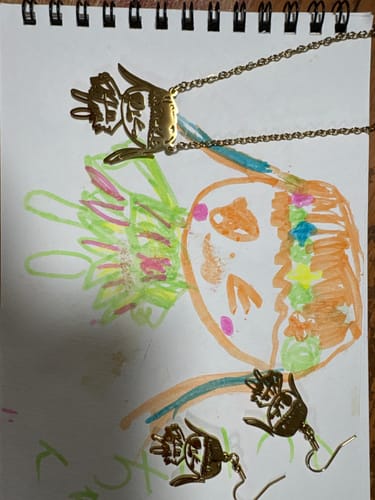 Customer photo review of 【期間限定販売4/29〜5/10】お絵描きが素敵なアクセサリーに大変身♪お絵描きアクセサリー