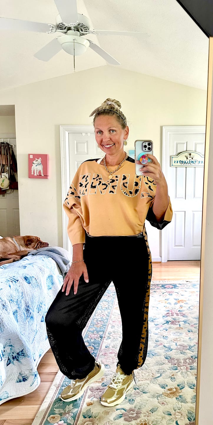 Customer photo review of Wildbeat Mesh Dolman Top