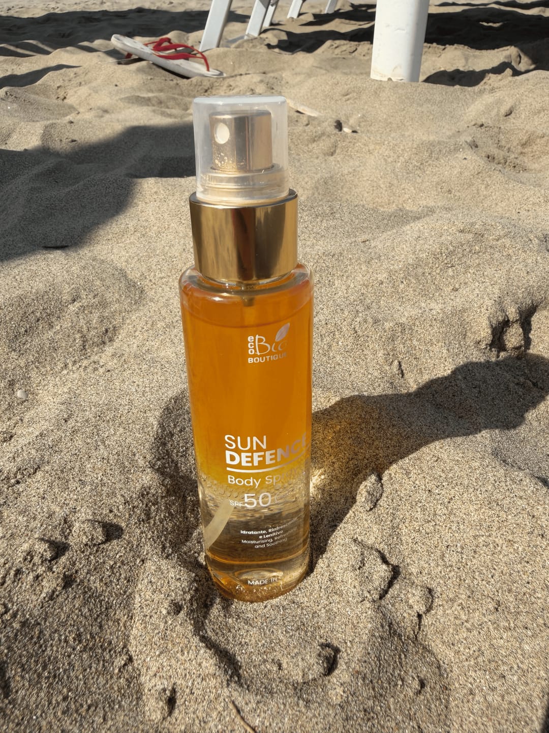 Customer photo review of Sunscreen Body Spray SPF50 - Sun Defence