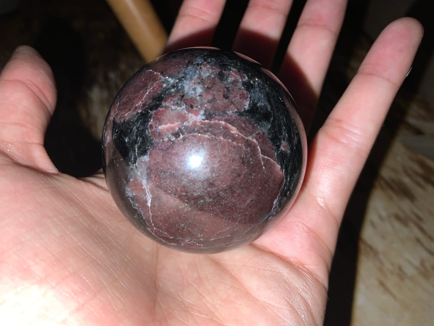 Customer photo review of Garnet Sphere