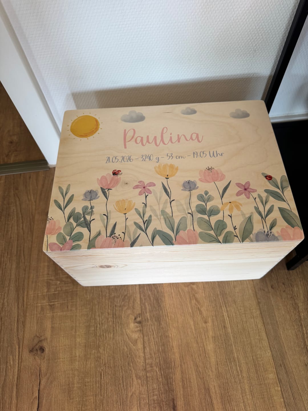 Customer photo review of Erinnerungsbox Baby - Blumengarten