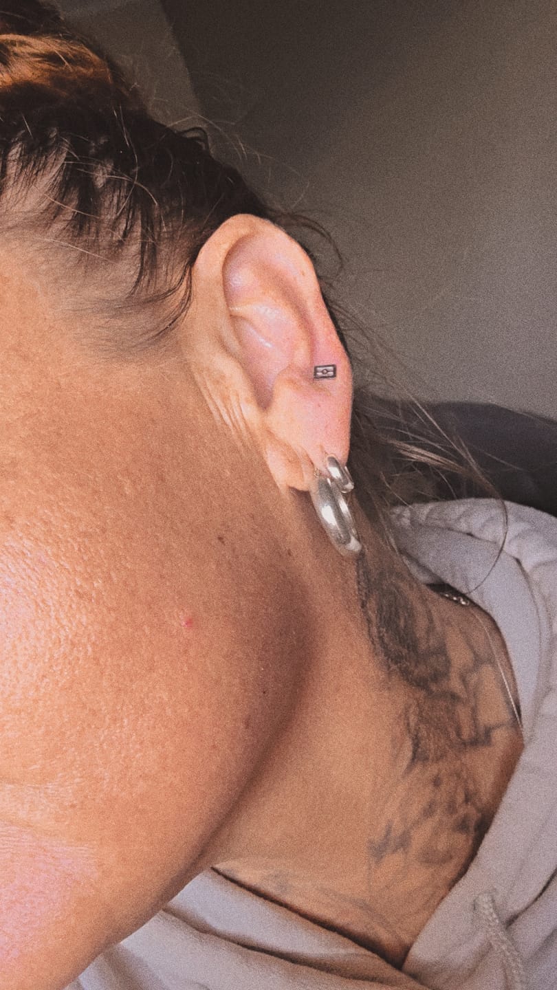 Customer photo review of Mini Flag Studs
