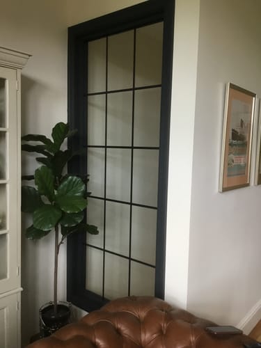 Customer photo review of Trieste 1950 x 800mm Matt Black Grid Wetroom Screen with Support Bar - 8mm Glass