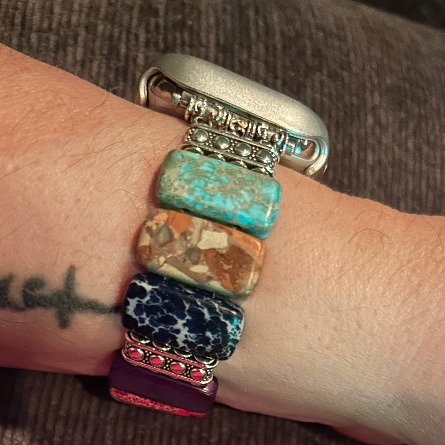 Customer photo review of Chic Chakra Stretch Apple Watch Strap