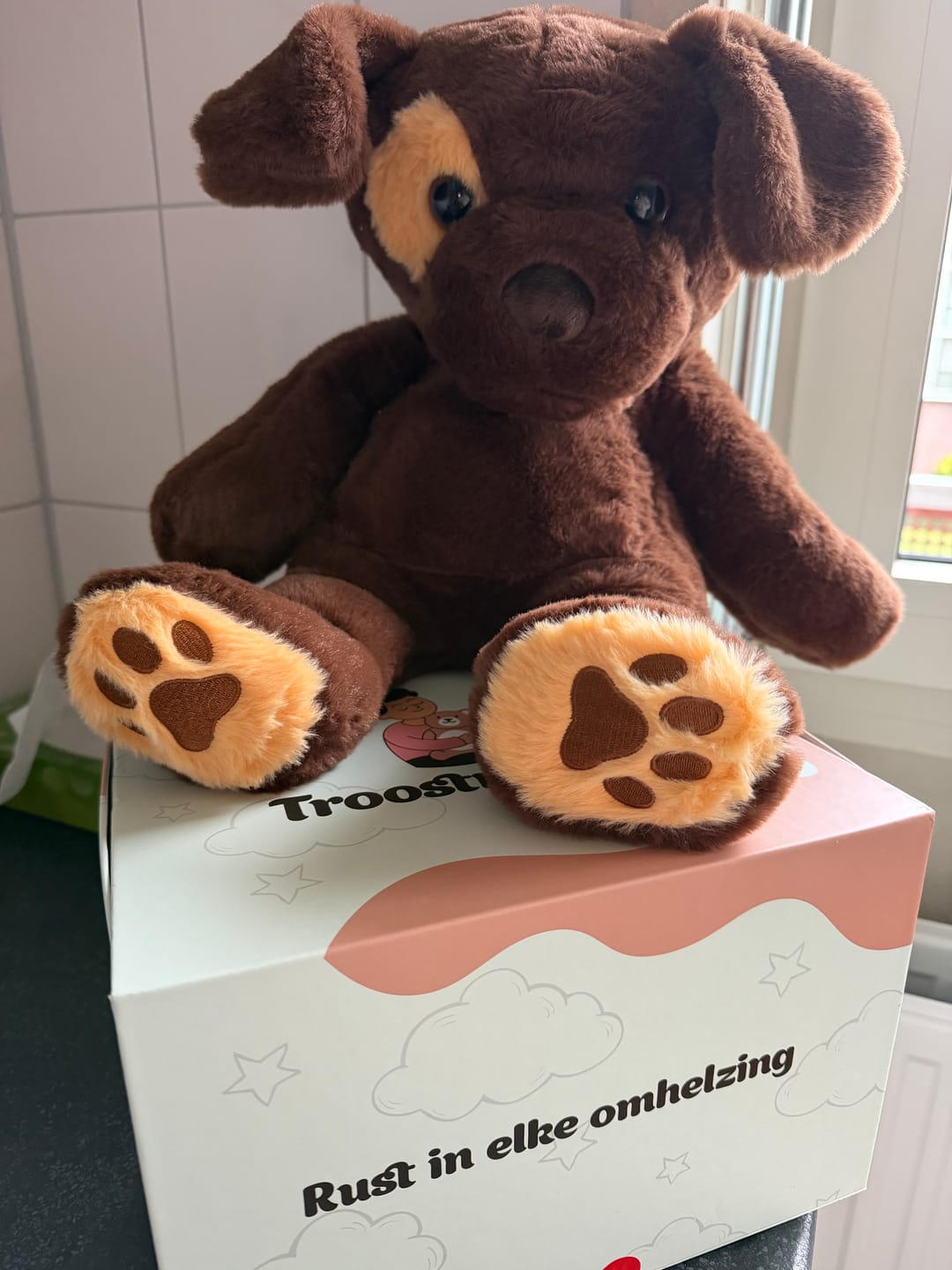 Customer photo review of (pre-order) Verzwaringsknuffel Hond 2,2 kg + Gratis Pittenzakje
