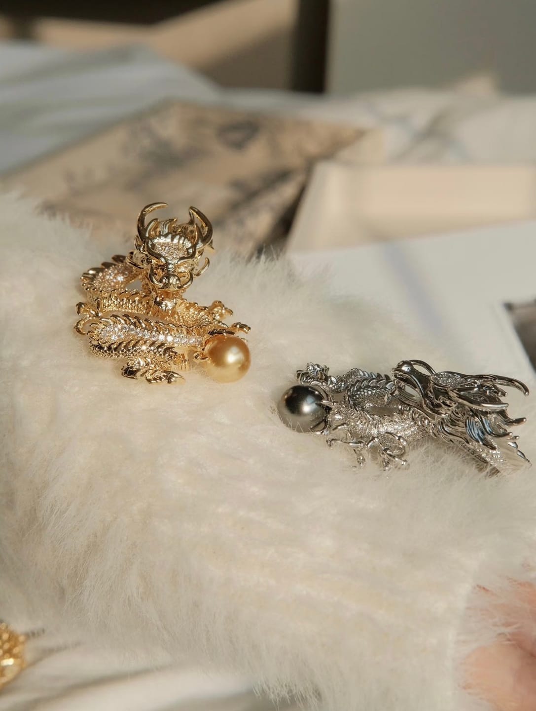 Customer photo review of Sovereign Dragon Brooch