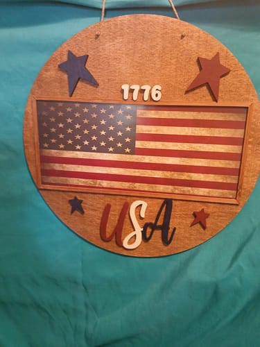 Customer photo review of Unfinished Wood Block Number 7 - Craft - up to 46" DIY