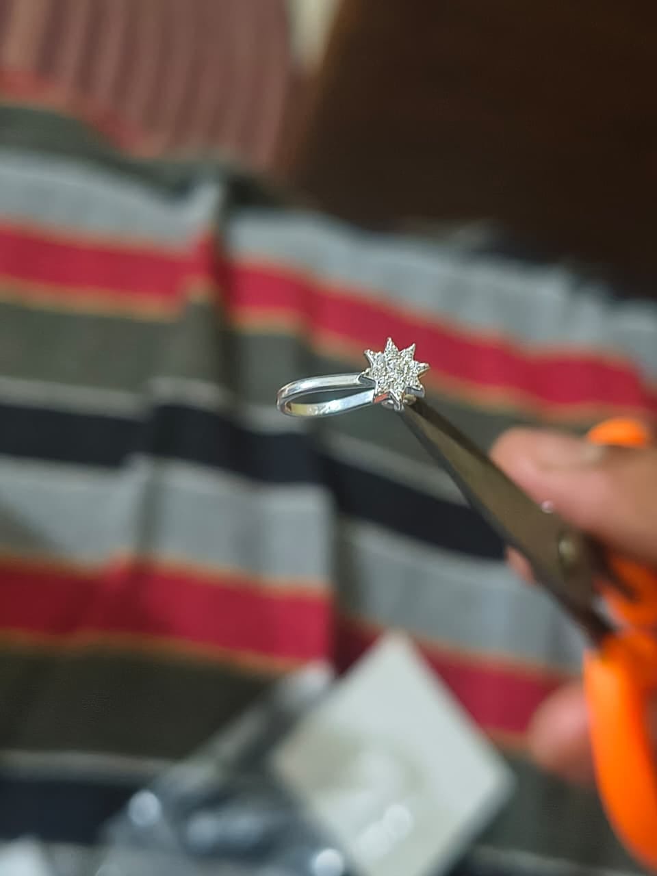 Customer photo review of Twinkle Star Silver Clip-On Nose Pin