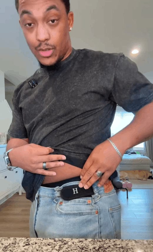 Customer photo review of BeltBro Pro – Ultra Comfort Buckle-Free Elastic Belt (2-Pack)