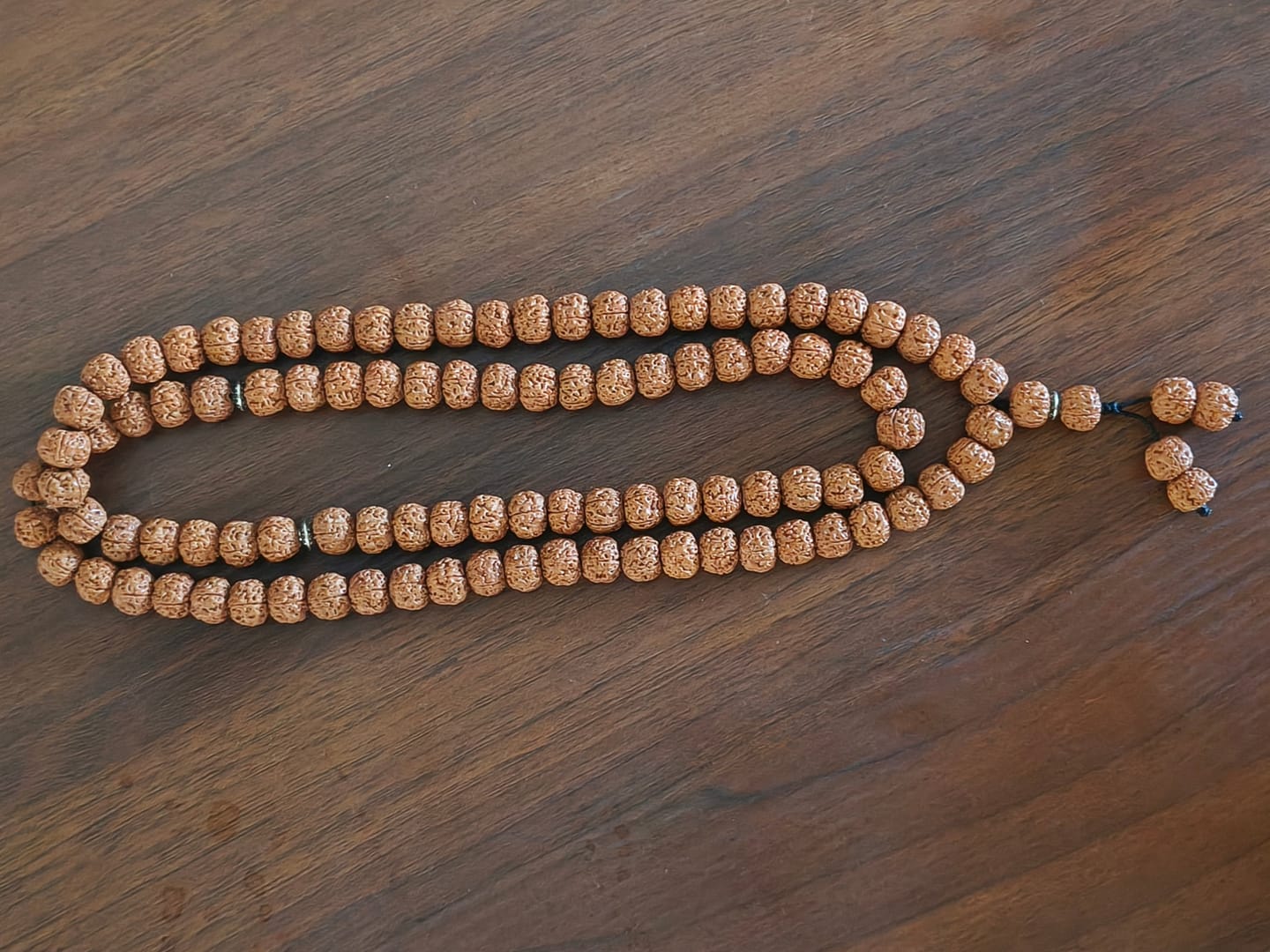 Customer photo review of Natural Rudraksha Textured Beaded 99 Beads Tasbih