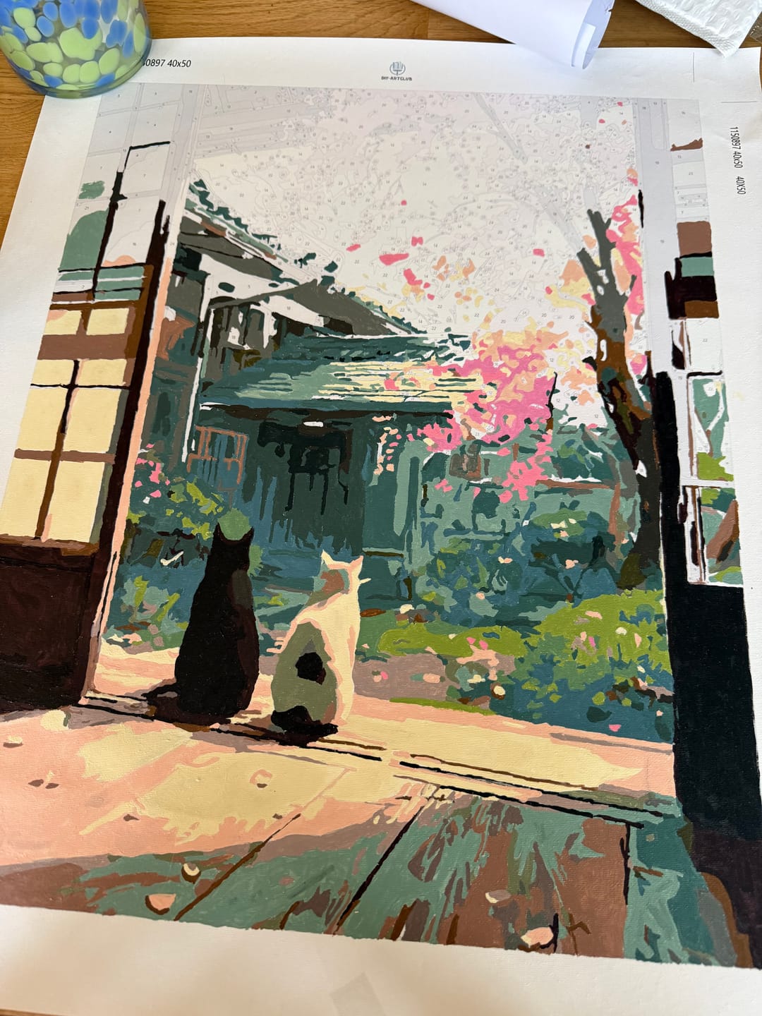 Customer photo review of Japanese stillness | Paint by Number