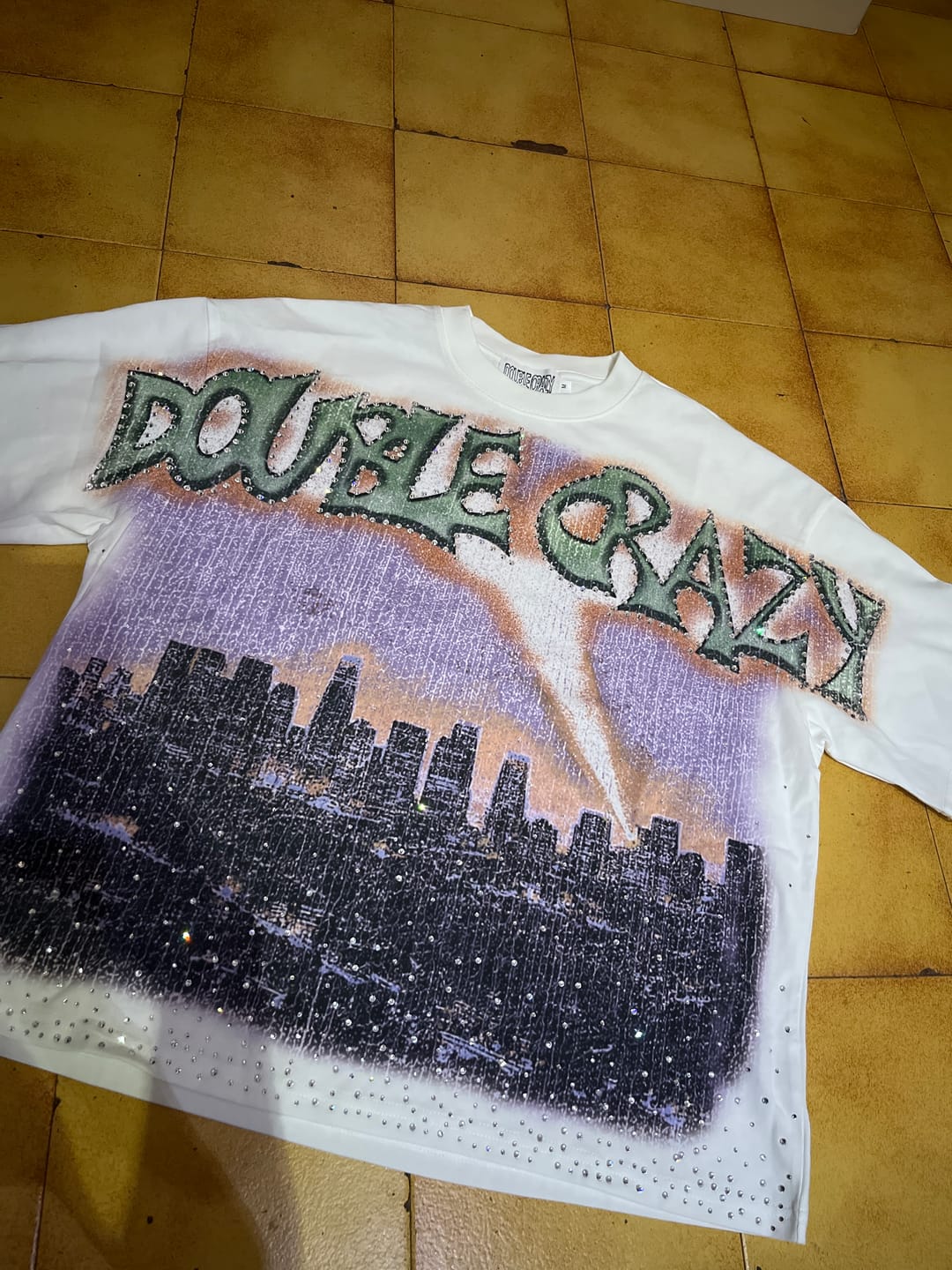 Customer photo review of Boxy L.A. Skyline Iced Out Tee-435
