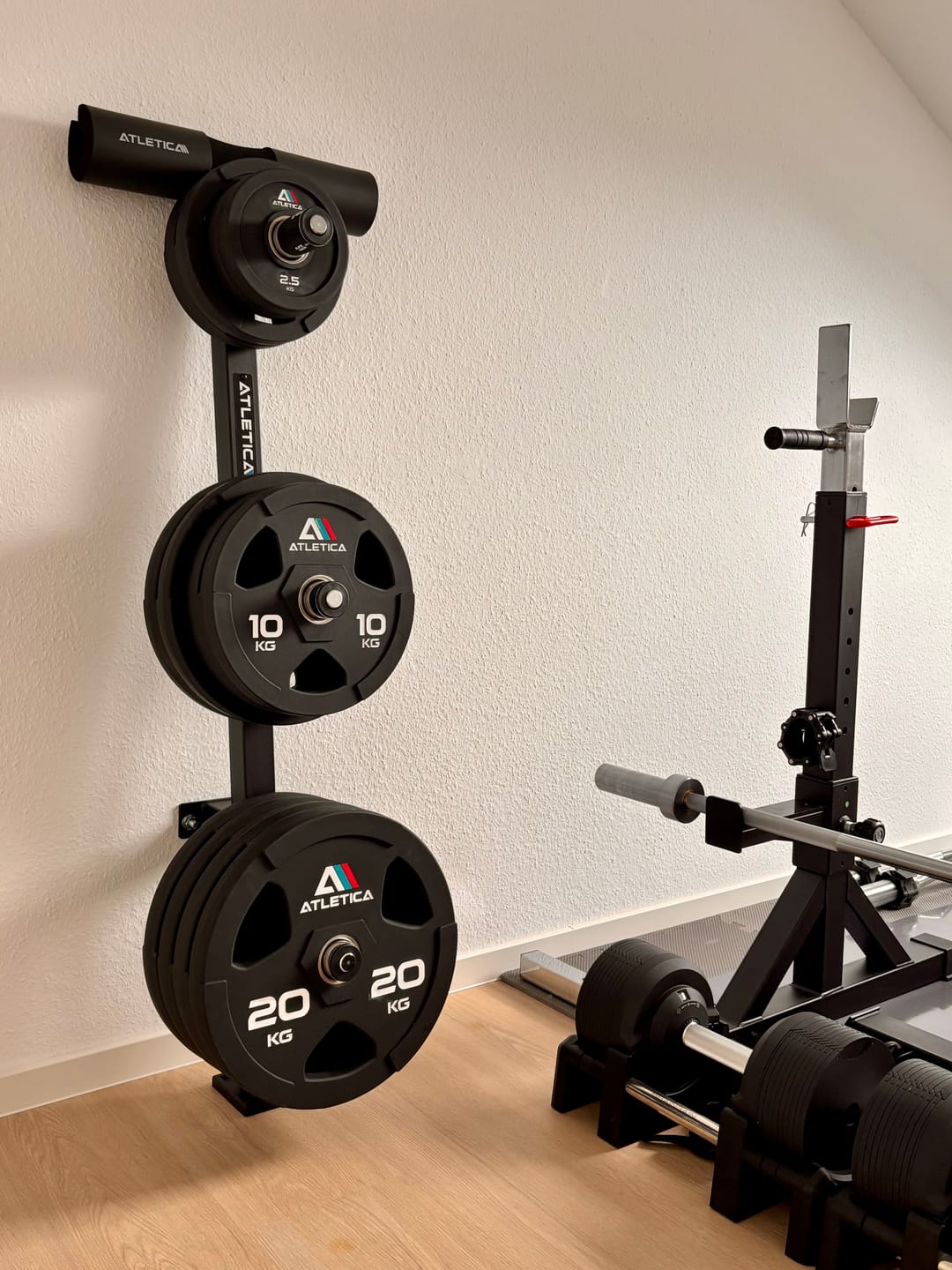 Customer photo review of Hantelscheiben Halterung | Wand
