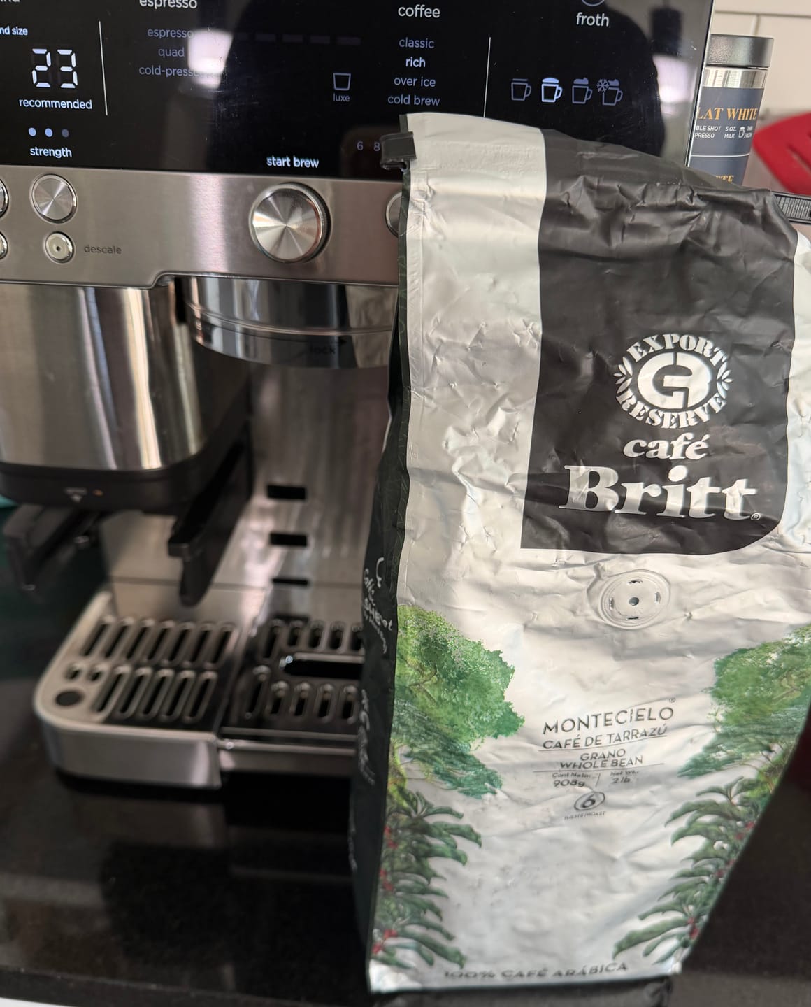 Customer photo review of COSTA RICAN MONTECIELO COFFEE FROM TARRAZÚ 2LB