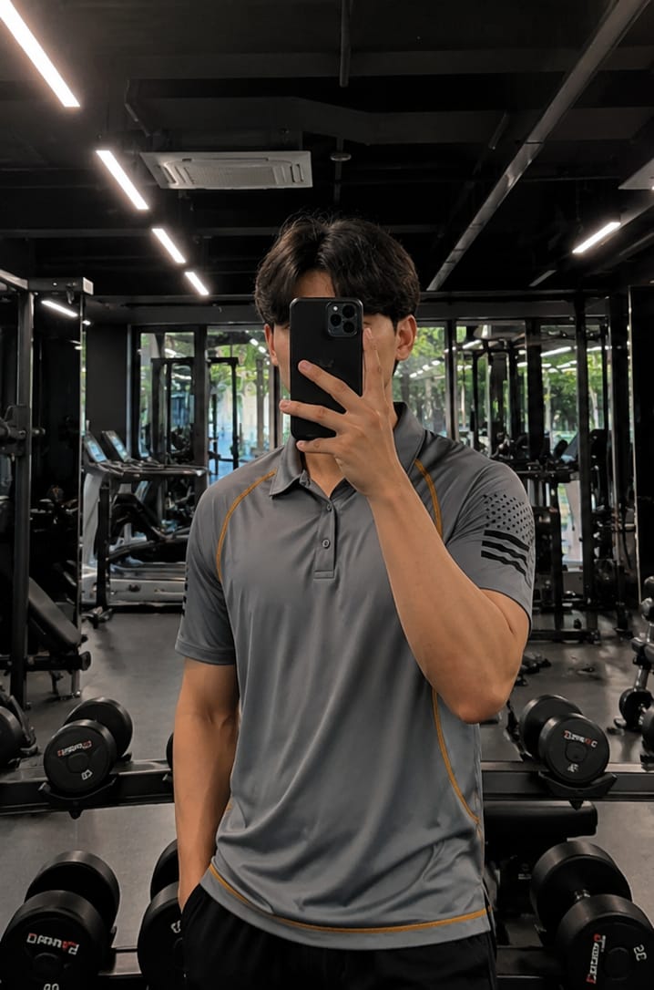 Customer photo review of Sneldrogend outdoor poloshirt voor heren – TrailCore Polo