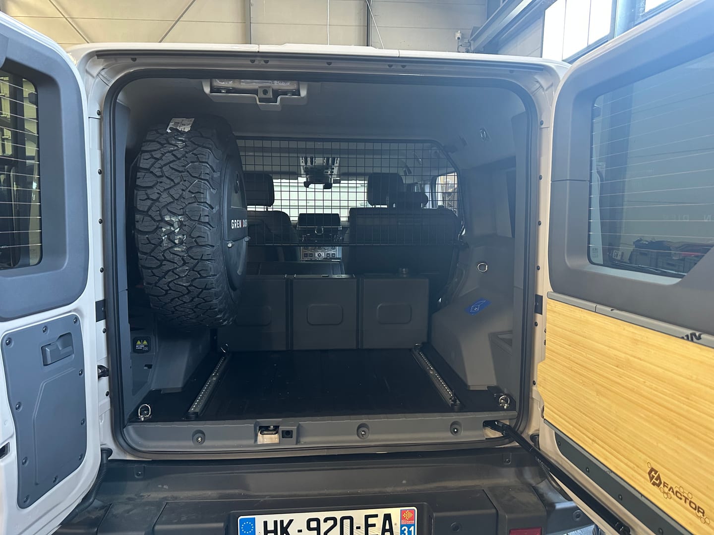 Customer photo review of Ineos Grenadier V2 Folding Tailgate Table with Extended Storage Cubby